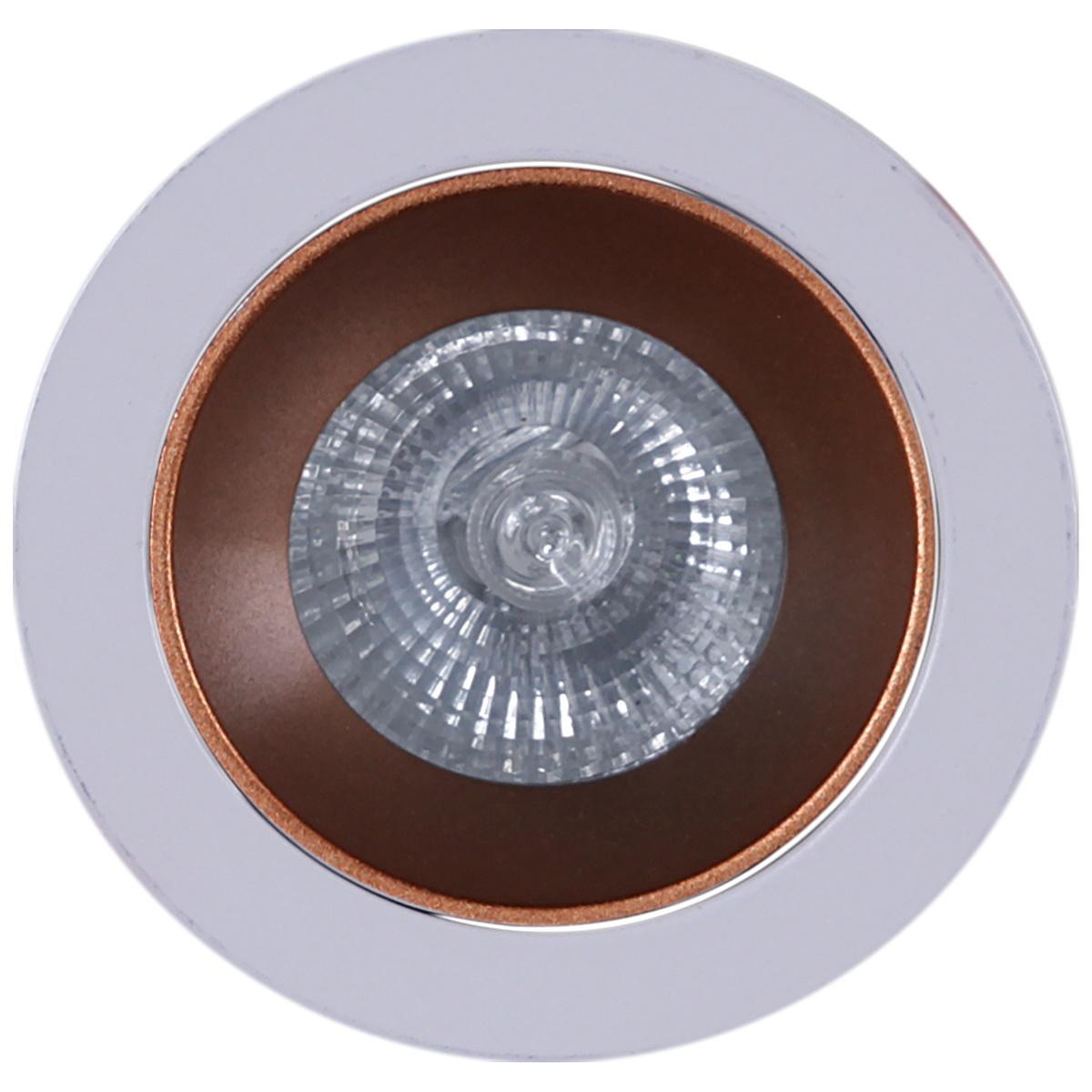 фото точечный светильник reluce 16085-9.0-001pt mr16 wt+rose gd | 220svet.ru