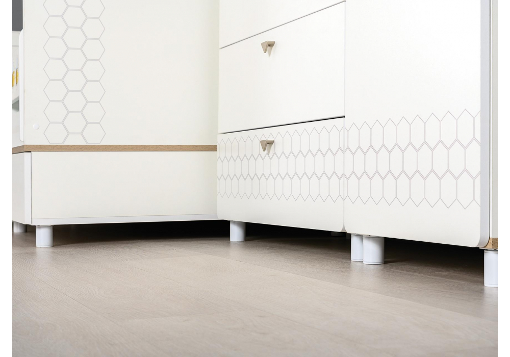 фото комод woodville эльга дуб белый exclusive 518261 | 220svet.ru