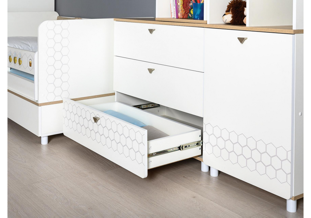 фото комод woodville эльга дуб белый exclusive 518261 | 220svet.ru