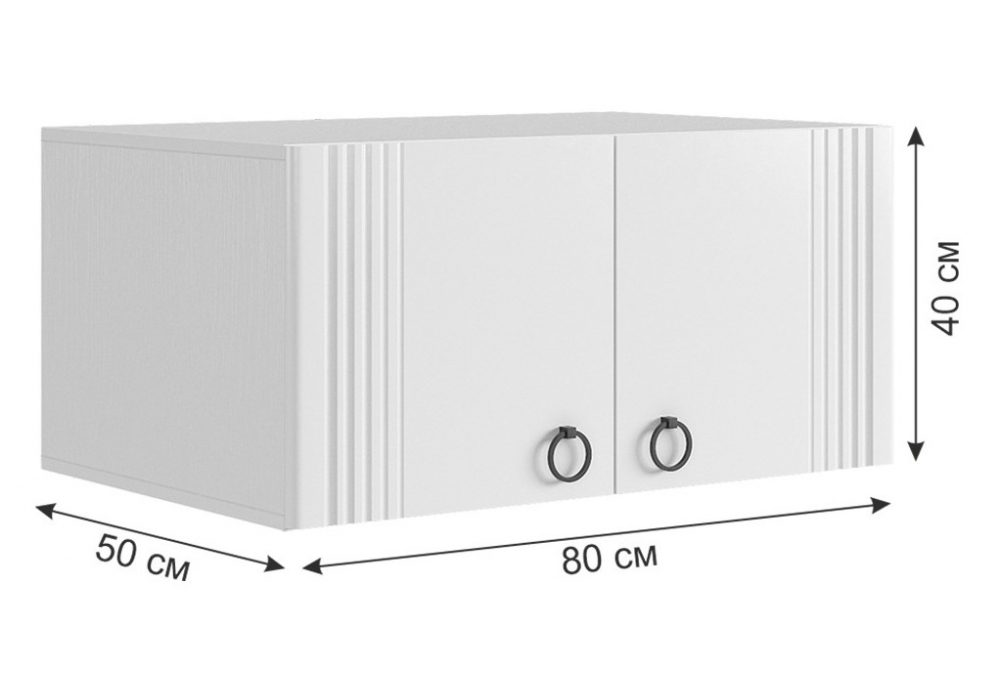 фото шкаф навесной woodville ева 116.01 белый матовый 589699 | 220svet.ru