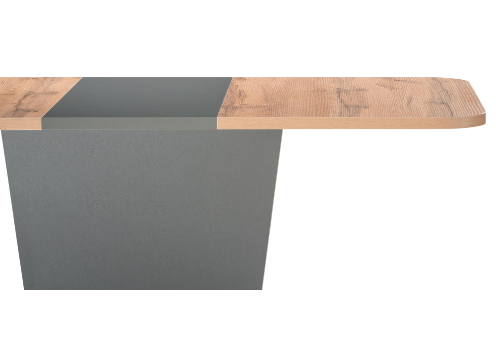 фото стол деревянный woodville лурвин дуб вотан / графит 514757 | 220svet.ru