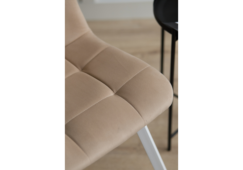 фото стул на металлокаркасе woodville чилли бежевый / белый 631632 | 220svet.ru