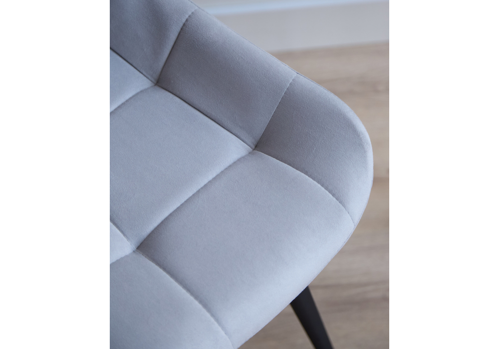 фото стул вращающийся на металлокаркасе woodville челси 360 к светло-серый (zd 960) / черный 632453 | 220svet.ru