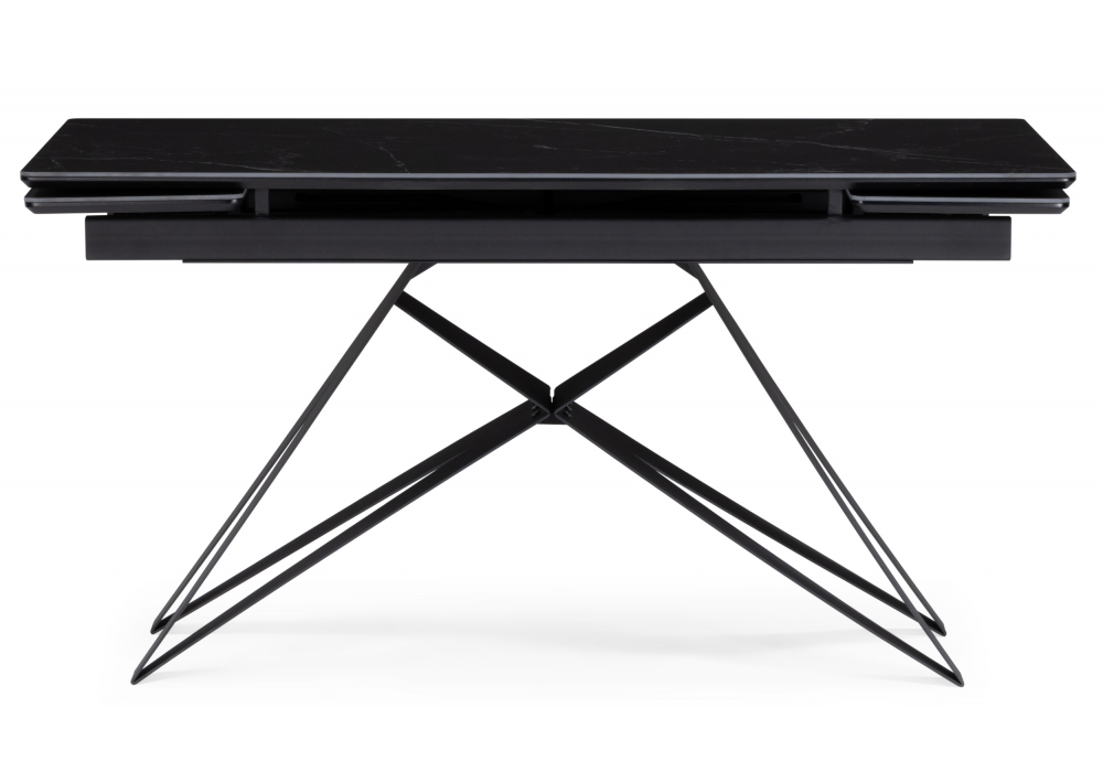 фото керамический стол раскладной woodville блэкберн 160(220)х89 shakespeare black / черный 626049 | 220svet.ru