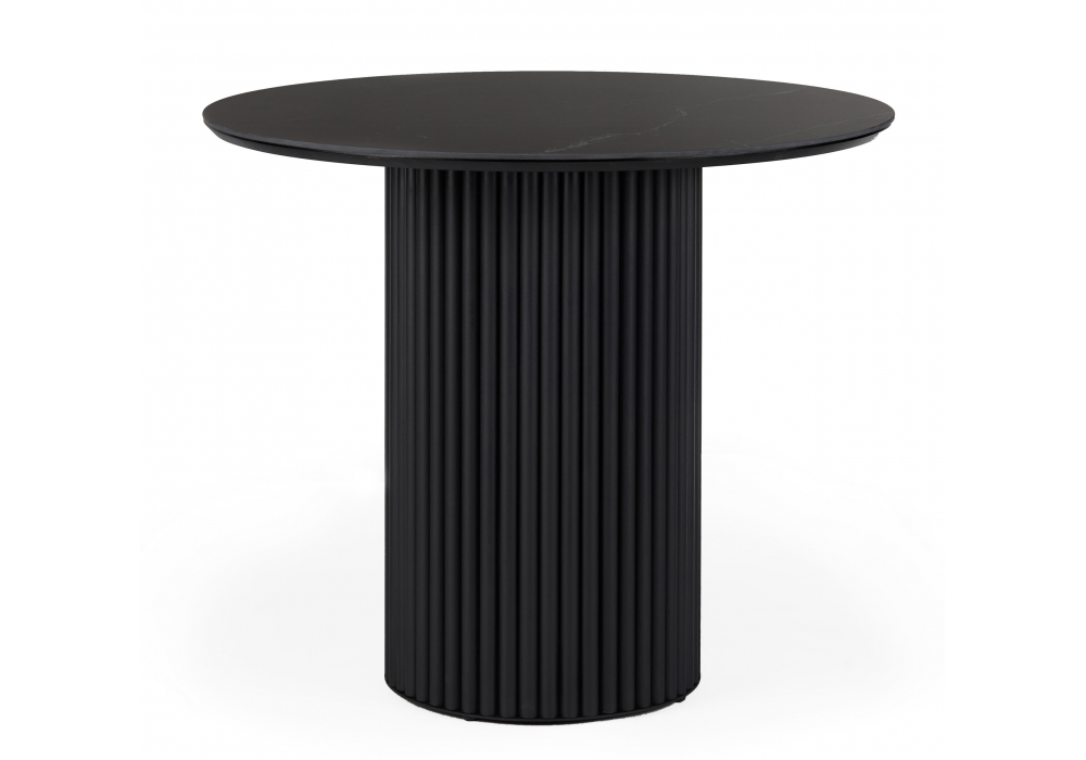 фото керамический стол woodville барел 90 shakespeare black 625953 | 220svet.ru