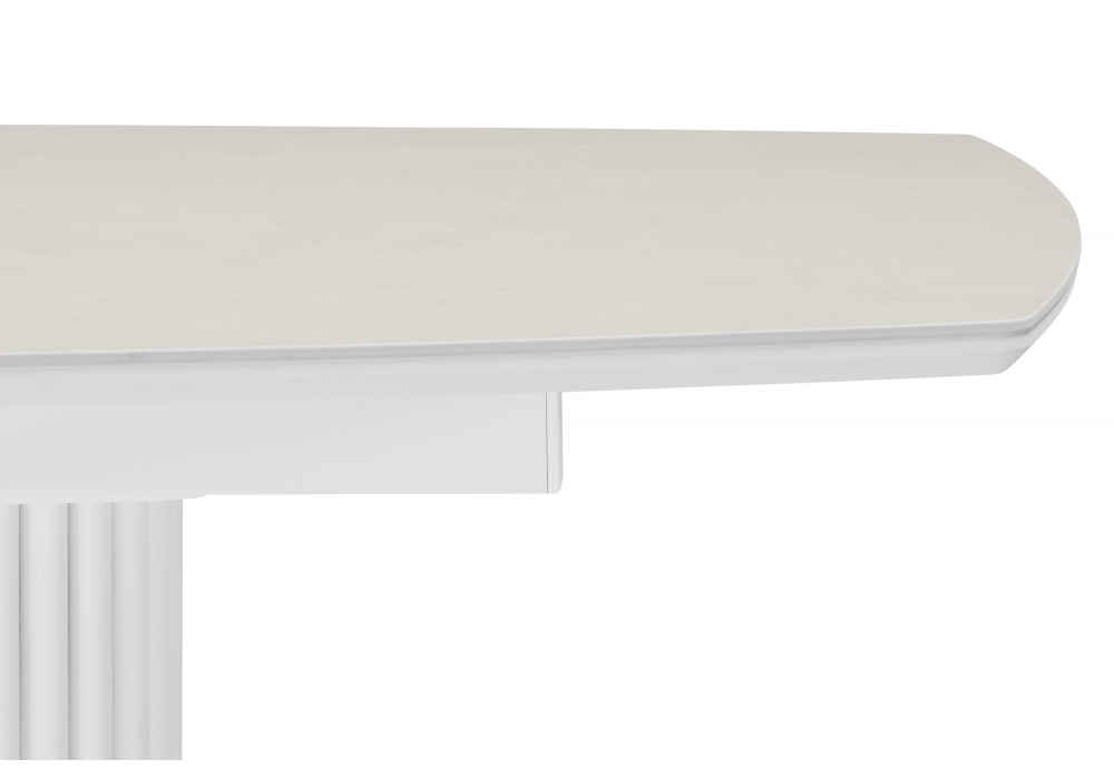 фото керамический стол раскладной woodville фестер 160(200)х90 carmen light grey / белый 664919 | 220svet.ru