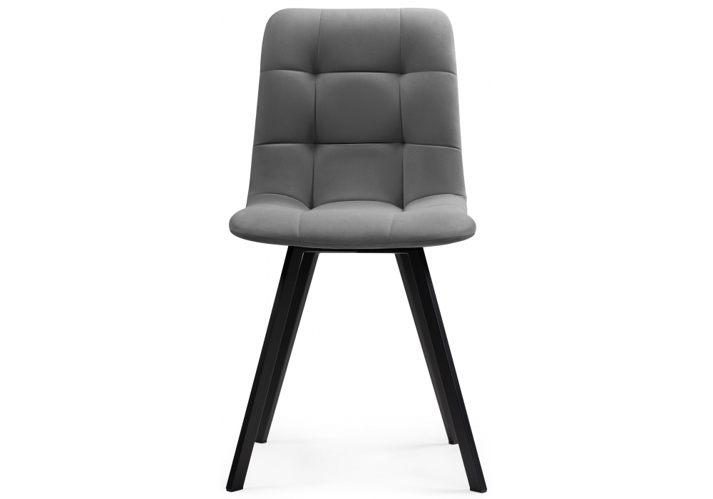 фото стул на металлокаркасе 4шт woodville симпл темно-серый / черный 589971 | 220svet.ru