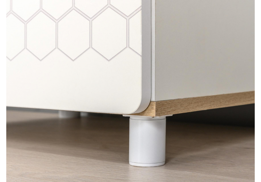 фото стеллаж woodville эльга дуб белый exclusive 518264 | 220svet.ru