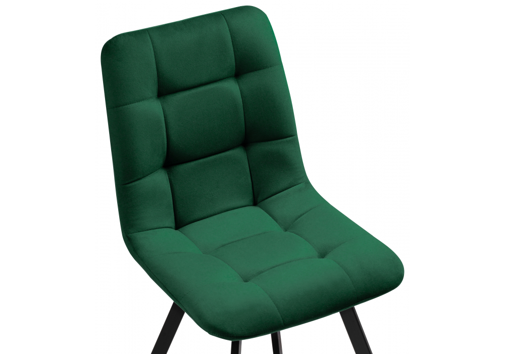 фото стул на металлокаркасе woodville чилли зеленый  / черный 474489 | 220svet.ru