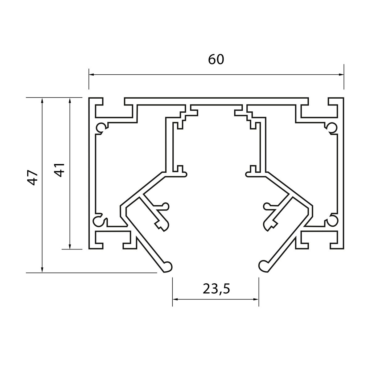 фото шинопровод магнитный под натяжной потолок st luce skyline 48 st047.529.02 | 220svet.ru