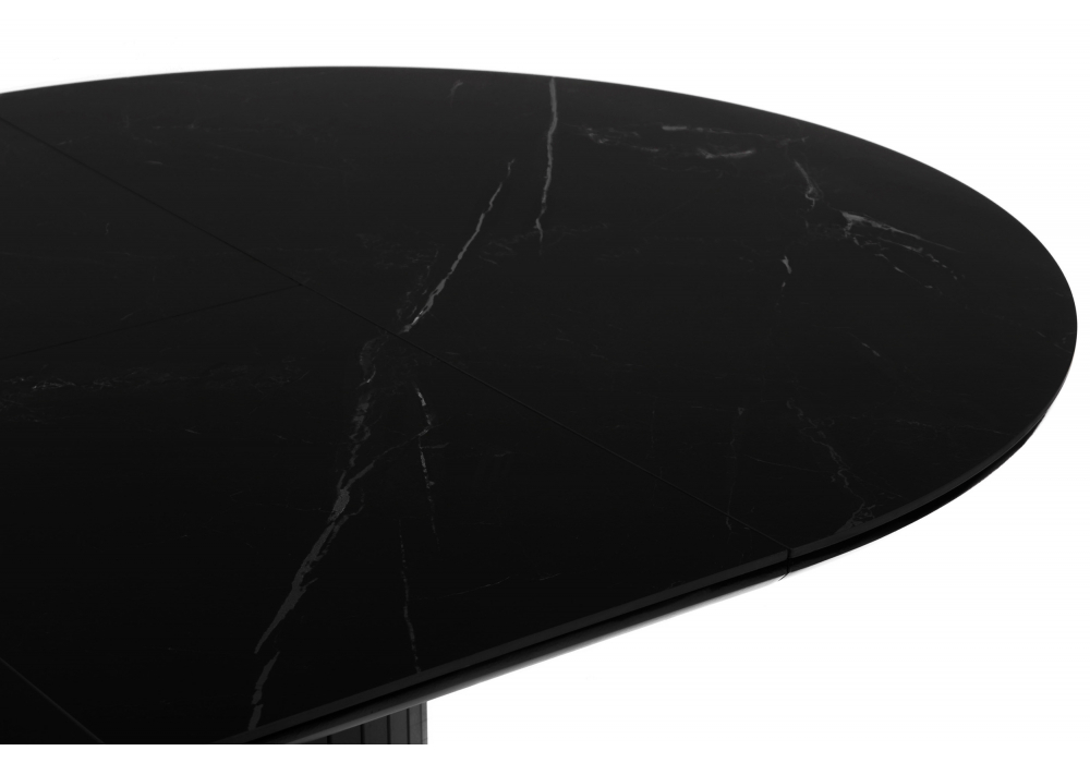 фото керамический стол раскладной woodville лорен 100(140) shakespeare black / черный 664916 | 220svet.ru