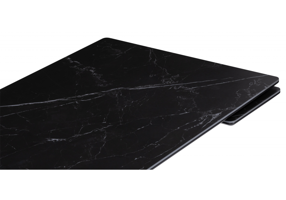 фото керамический стол раскладной woodville блэкберн 160(220)х89 shakespeare black / черный 626049 | 220svet.ru