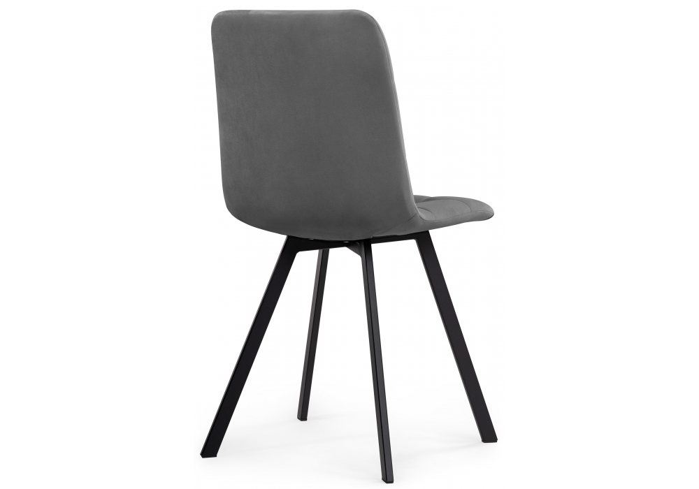 фото стул на металлокаркасе 4шт woodville симпл темно-серый / черный 589971 | 220svet.ru