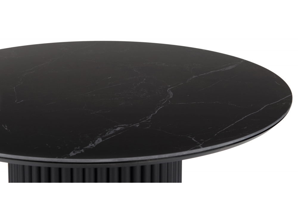 фото керамический стол woodville барел 90 shakespeare black 625953 | 220svet.ru