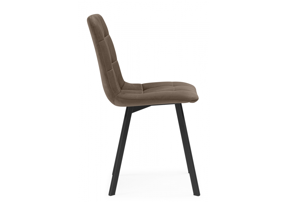 фото стул на металлокаркасе woodville чилли коричневый / черный 631644 | 220svet.ru