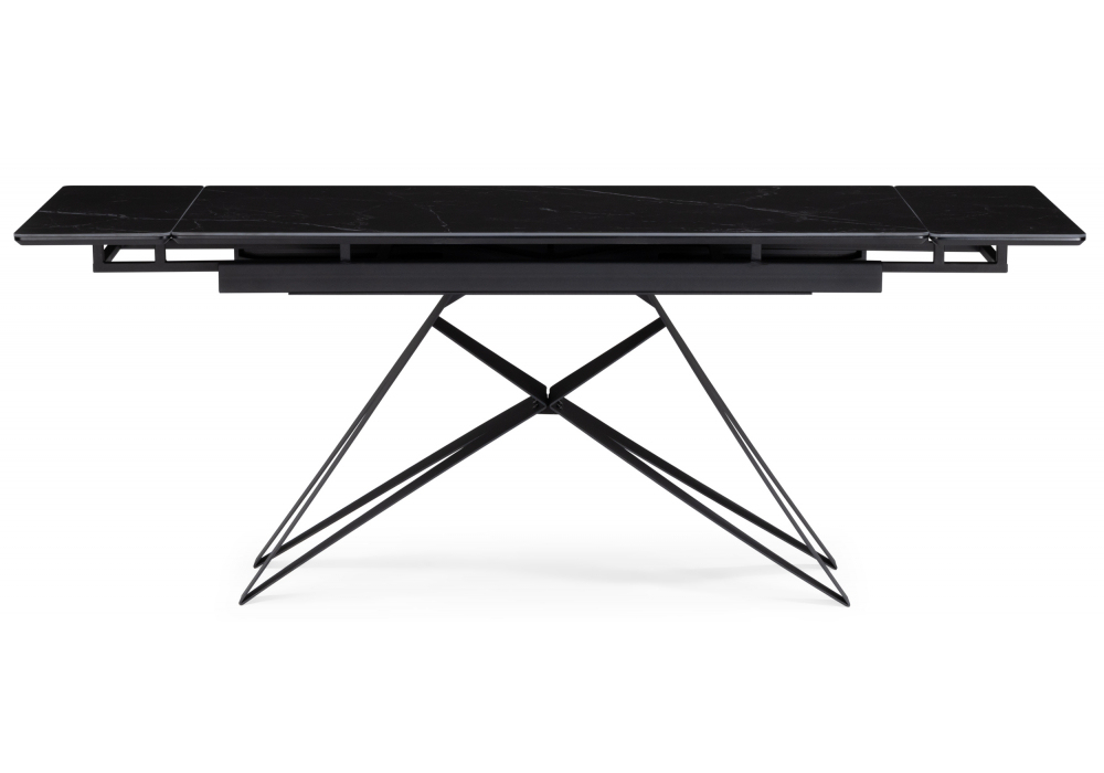 фото керамический стол раскладной woodville блэкберн 160(220)х89 shakespeare black / черный 626049 | 220svet.ru