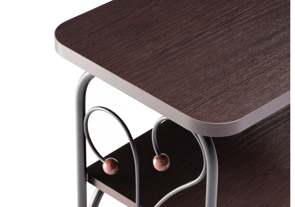 фото тумба прикроватная woodville клео 2 черная / венге 446218 | 220svet.ru