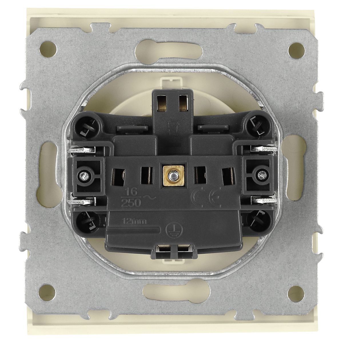 фото розетка эра arktik 16-2103-02 с заземлением 2p+e schuko со шторками с крышкой 16а-250в слоновая кость б0070435 | 220svet.ru