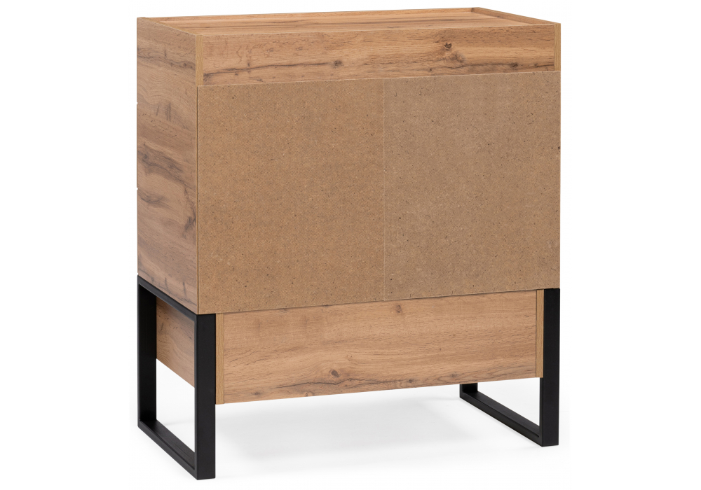 фото комод woodville iris металл дуб вотан / черный муар 406521 | 220svet.ru