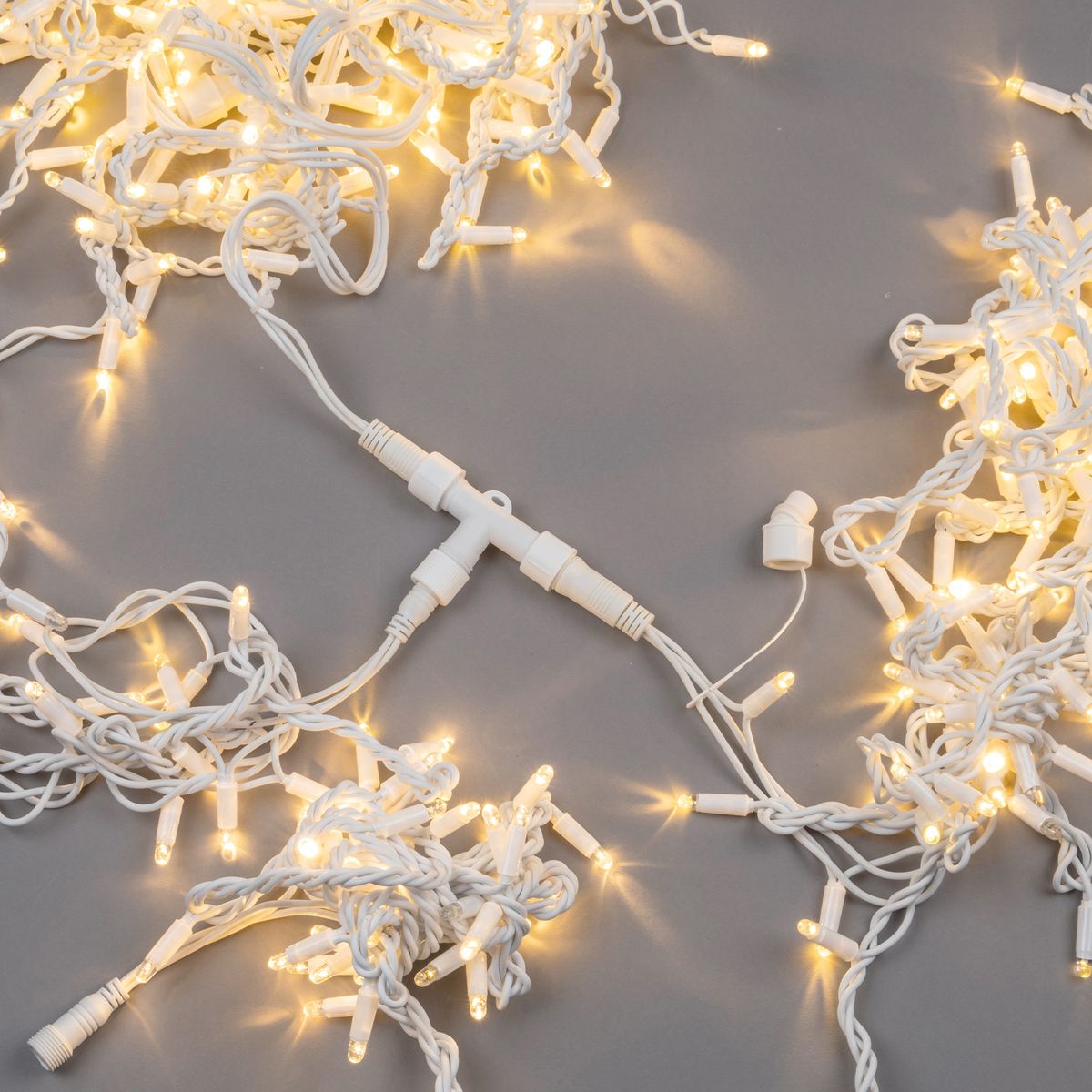 фото соединитель т-образный для гирлянд uniel utc-f90 y3 white ul-00013229 | 220svet.ru