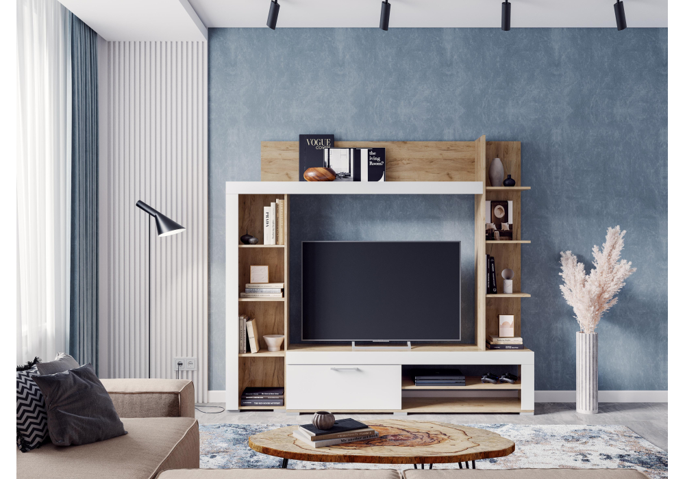 фото гостиная касэль дуб крафт золото 547796 | 220svet.ru