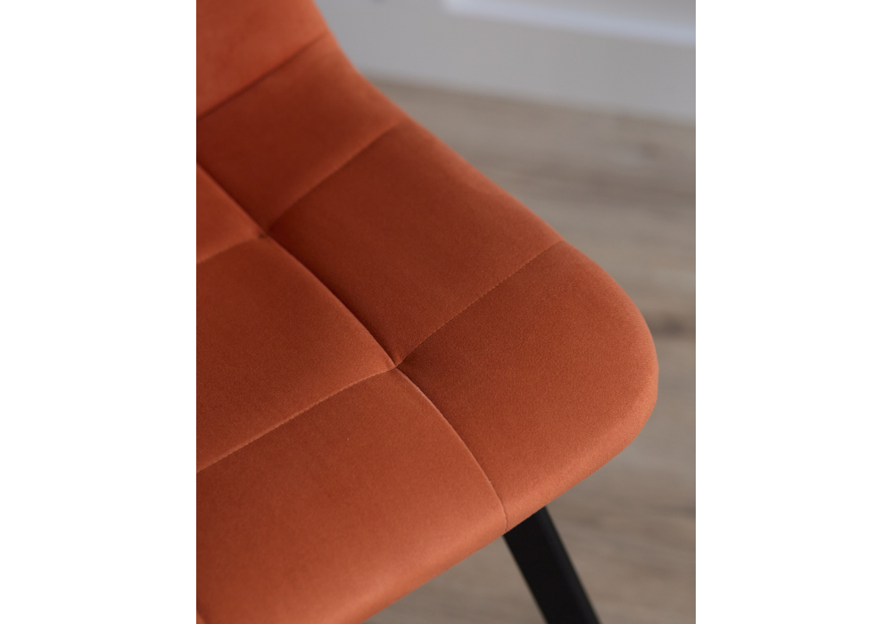 фото стул на металлокаркасе woodville чилли терракотовый / черный 631641 | 220svet.ru