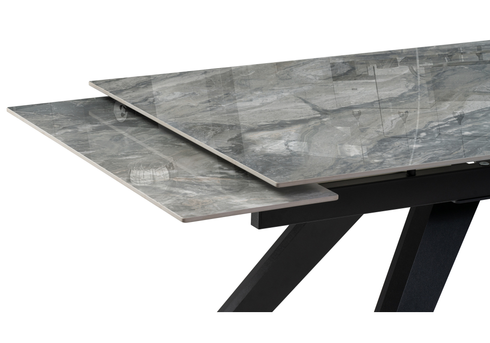 фото керамический стол раскладной woodville морсби оробико / черный 588046 | 220svet.ru