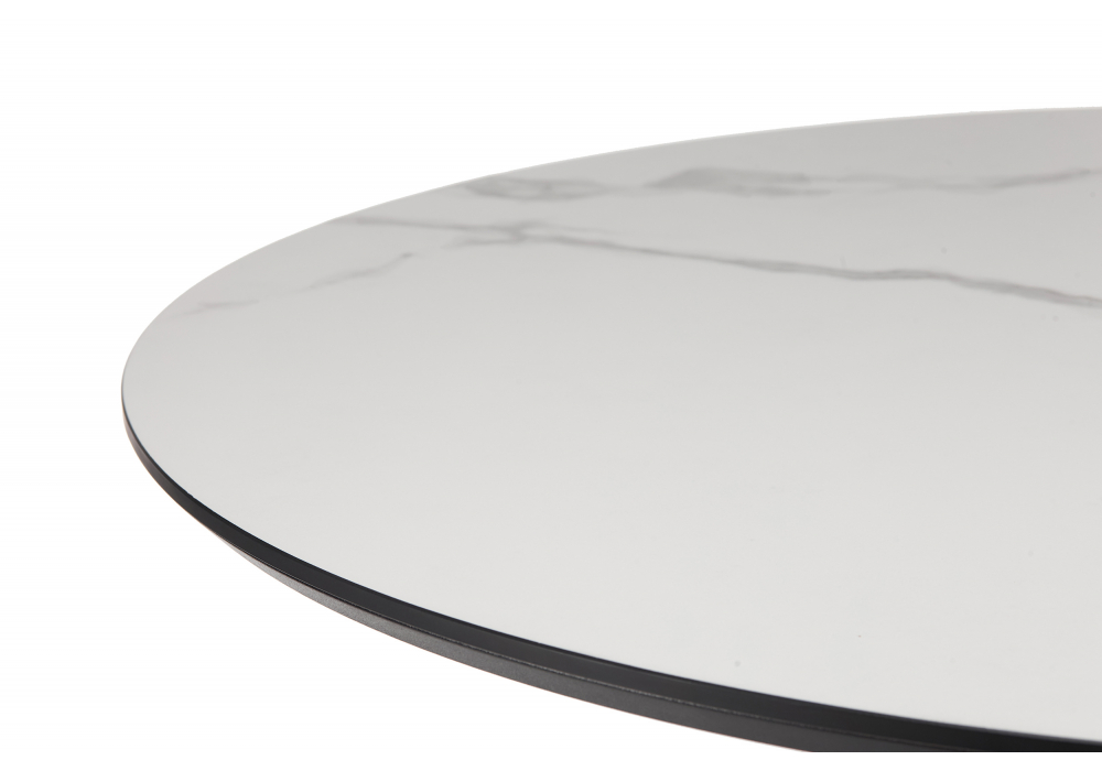 фото керамический стол 110 woodville нэнси patagonoa bianco repose / черный 625584 | 220svet.ru