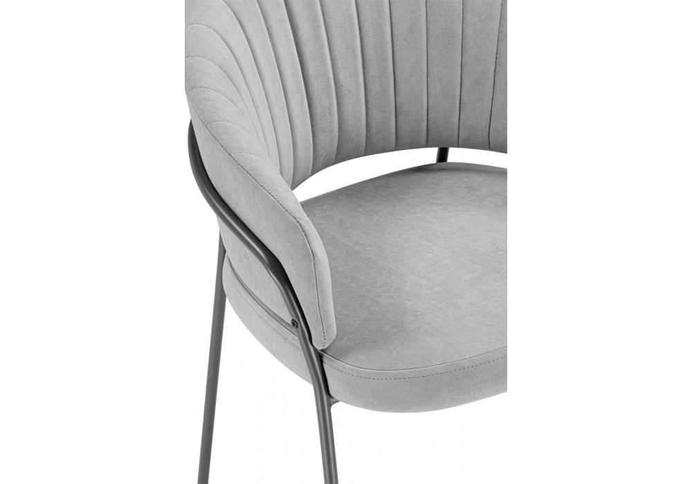 фото стул на металлокаркасе woodville лео серый brendy monsoon 22 / серый 633132 | 220svet.ru