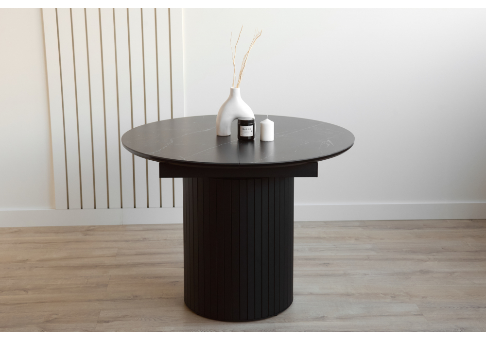 фото керамический стол раскладной woodville лорен 100(140) shakespeare black / черный 664916 | 220svet.ru