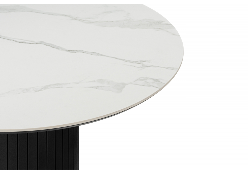 фото керамический стол woodville гравент 110 patagonoa bianco repose / черный 625610 | 220svet.ru