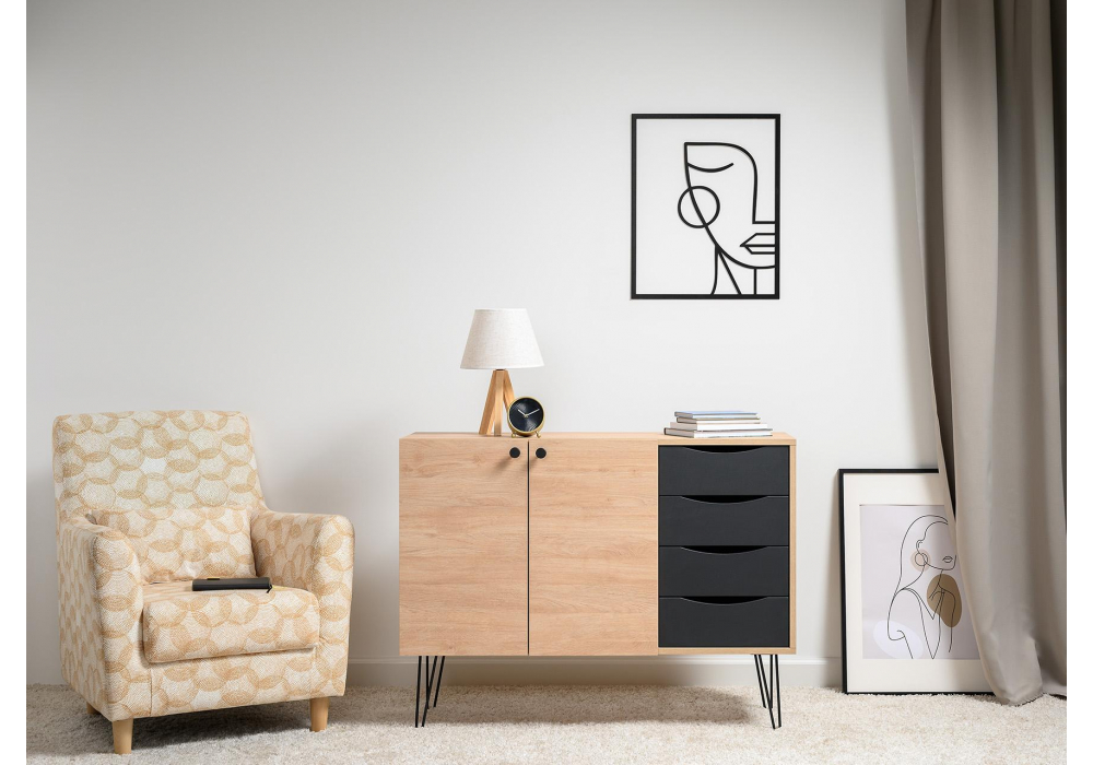 фото тумба woodville брюс 16.233 сантьяго / черный 601759 | 220svet.ru