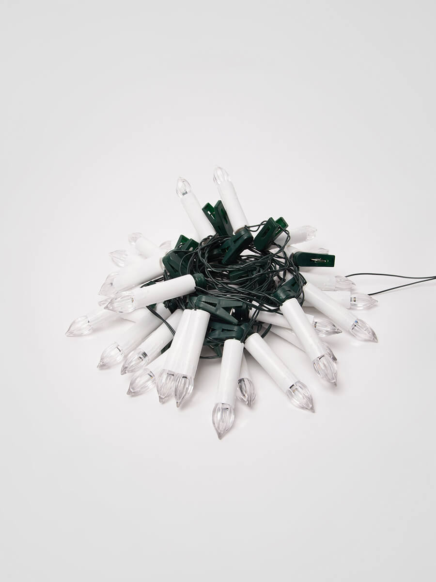 фото светодиодная гирлянда uniel свечки 220v теплый белый uld-s0600-030/sga warm white ip20 candles ul-00005469 | 220svet.ru