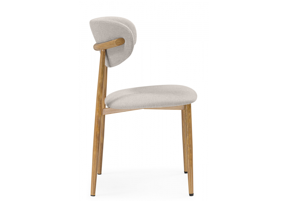 фото стул на металлокаркасе woodville lisbon бежевый / цвет дерева 15954 | 220svet.ru