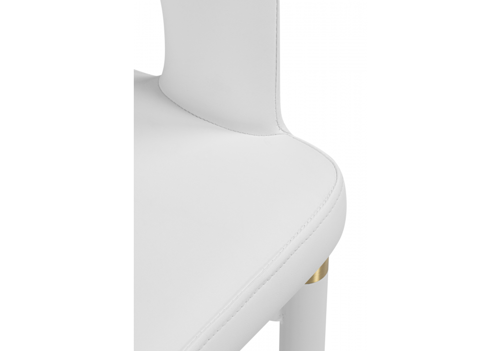 фото стул на металлокаркасе woodville palma white / white and gold 15929 | 220svet.ru