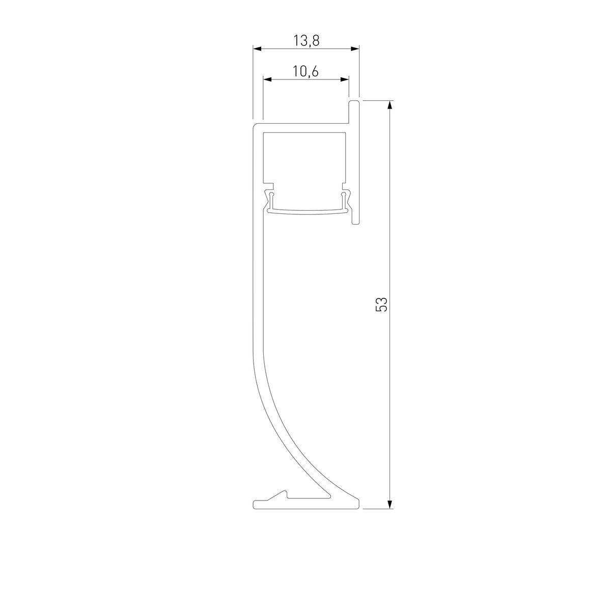 фото профиль алюминиевый с рассеивателем для плинтуса elektrostandard a066619 | 220svet.ru