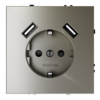 Миниатюра фото розетка встраиваемая с заземлением и защитными шторками, 16а, с usb, a+a voltum s70 vls040404 (шелк) | 220svet.ru