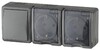 Миниатюра фото блок розетки-выключатель эра ip54 16a 250v 11-7403-03 б0027674 | 220svet.ru