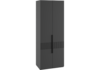 Миниатюра фото шкаф двустворчатый woodville ника эйхория qr-17 / графит 593592 | 220svet.ru