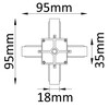 Миниатюра фото соединитель x-образный однофазный crystal lux clt 0.211 04 bl | 220svet.ru