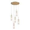 Миниатюра фото подвесная люстра indigo torcia 11038/5pl brass v000417 | 220svet.ru