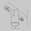 Миниатюра фото трековый магнитный светодиодный светильник maytoni alfa tr122-2-7w3k-b | 220svet.ru