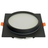 Миниатюра фото светильник встраиваемый feron dl705 потолочный gx70 черный квадрат ip44 51108 | 220svet.ru