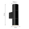 Миниатюра фото уличный настенный светильник favourite bonum 4795-2w | 220svet.ru