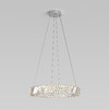 Миниатюра фото подвесной светильник с хрусталем strotskis eurosvet solis 101004 led никель | 220svet.ru