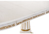 Миниатюра фото стол деревянный раскладной woodville герцог молочный / золотая патина 615196 | 220svet.ru