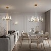 Миниатюра фото подвесная светодиодная люстра odeon light lark 5431/30l под латунь | 220svet.ru