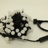 Миниатюра фото гирлянда нить, шарики 2.3см., 10м., 100 led, холодный белый, без мерцания, резиновый черный пвх провод. 05-1979 | 220svet.ru