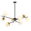 Миниатюра фото потолочная люстра на штанге lumion melody 6581/8 черный | 220svet.ru