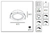 Миниатюра фото встраиваемый светильник da8303dr ø7.5 delight collection | 220svet.ru